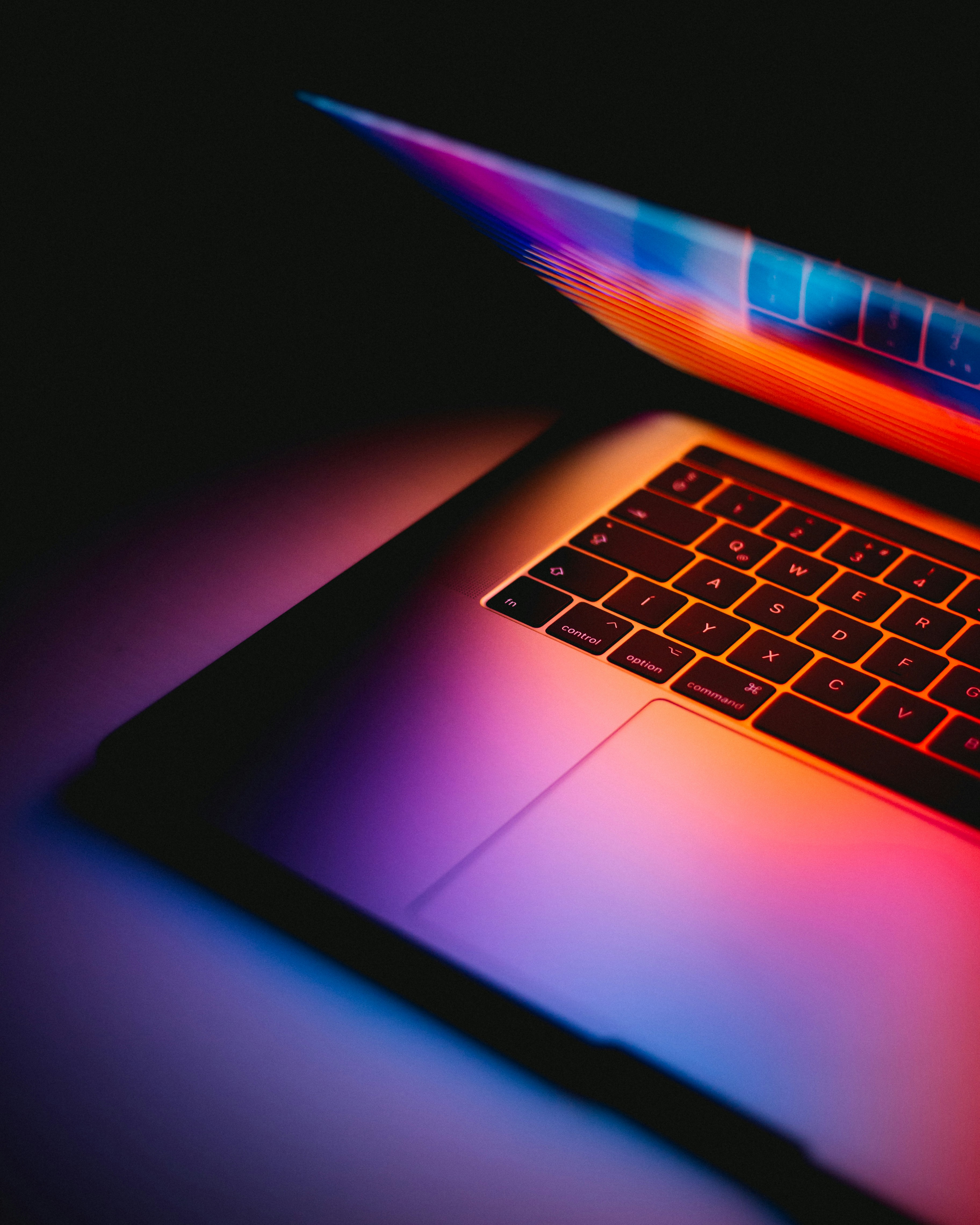 Digital technology with colorful lighting